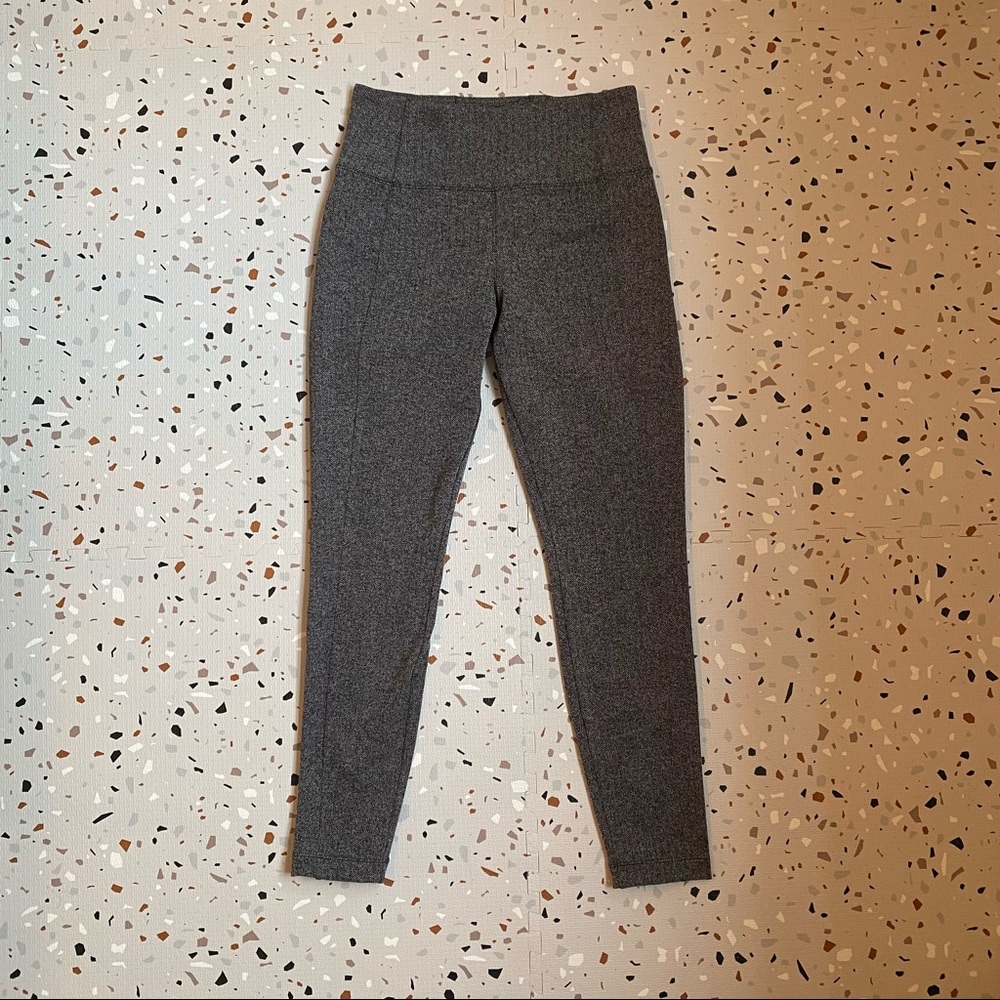 Athleta Delancy Herringbone Gray Tights/Leggings